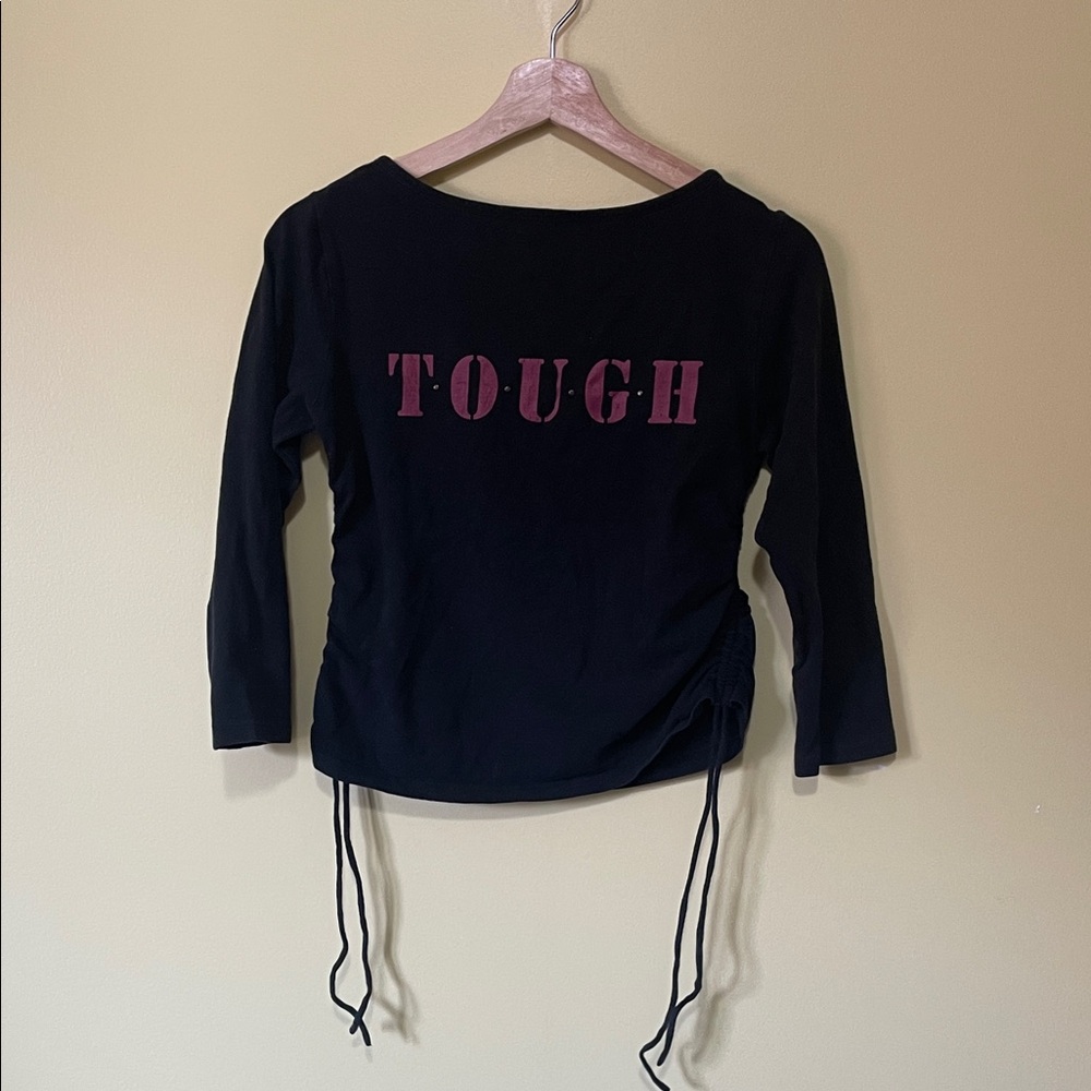 Women's Black 'Tough' Long Sleeve Top